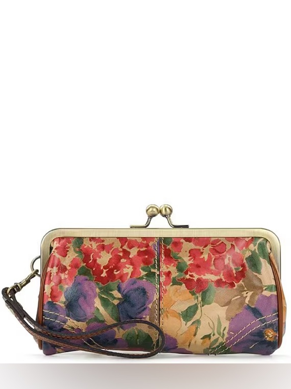 NWT-Patricia Nash-Renna Frame Kiss-Lock Wristlet Wallet-French Hydrangeas-$79 - Picture 11 of 13